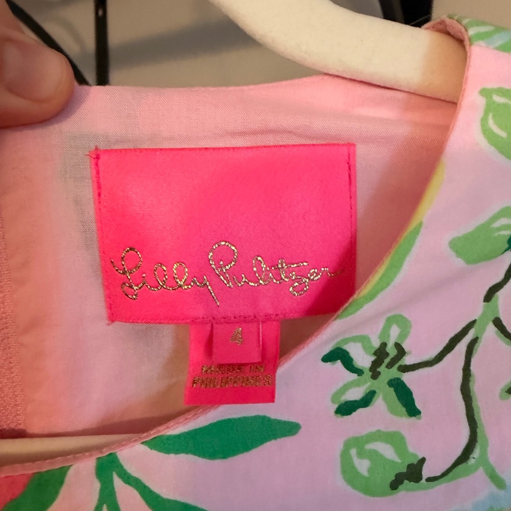 Lilly Pulitzer Pink and Green Patterned Dress